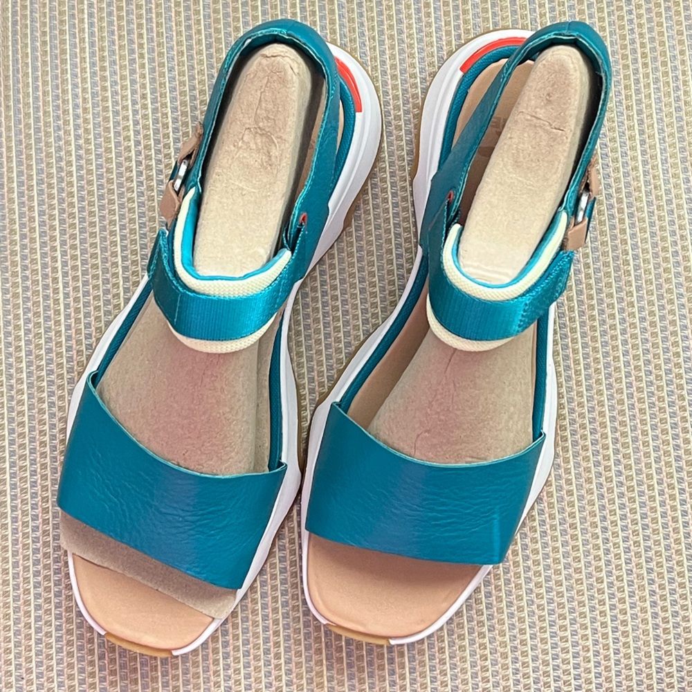 Sorel Green and Blue Sandals Casual Summer Footwear